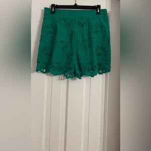 Green Zara going out shorts